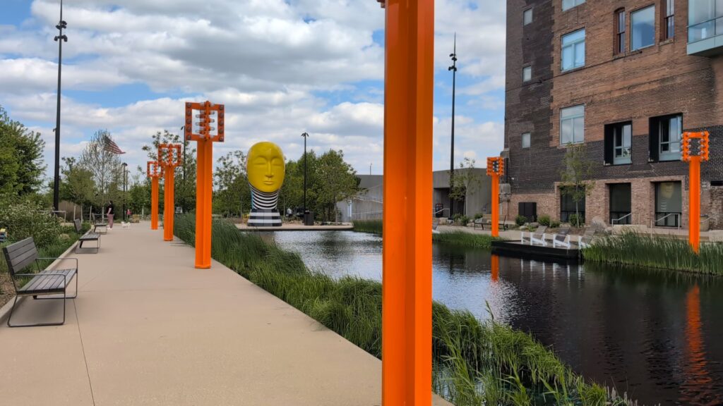 Spotting the sculptures along the Riverwalk