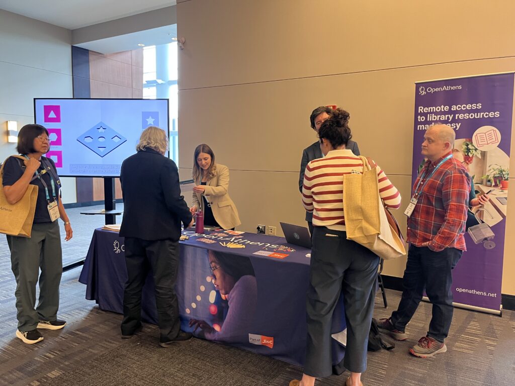 Sponsor table visit with OpenAthens