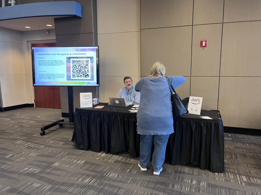 Sponsor table visit with AWS