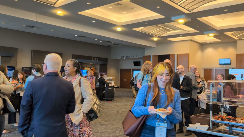 Enjoying snacks during the Networking Breaks