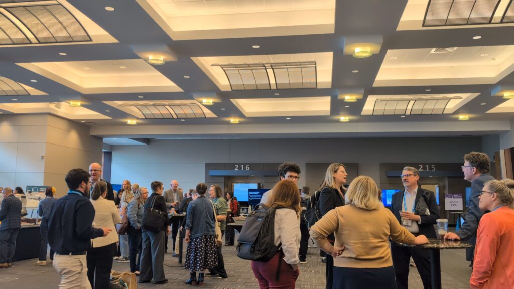 Wide view of networking and collaboration during Networking Breaks
