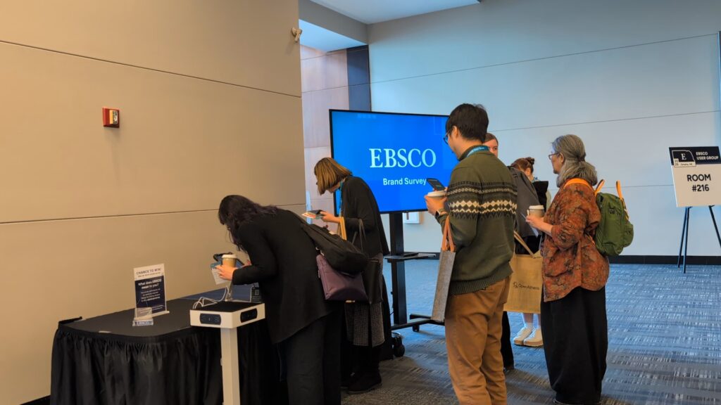 Attendees taking the EBSCO brand survey